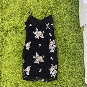 Black dress with white detailing